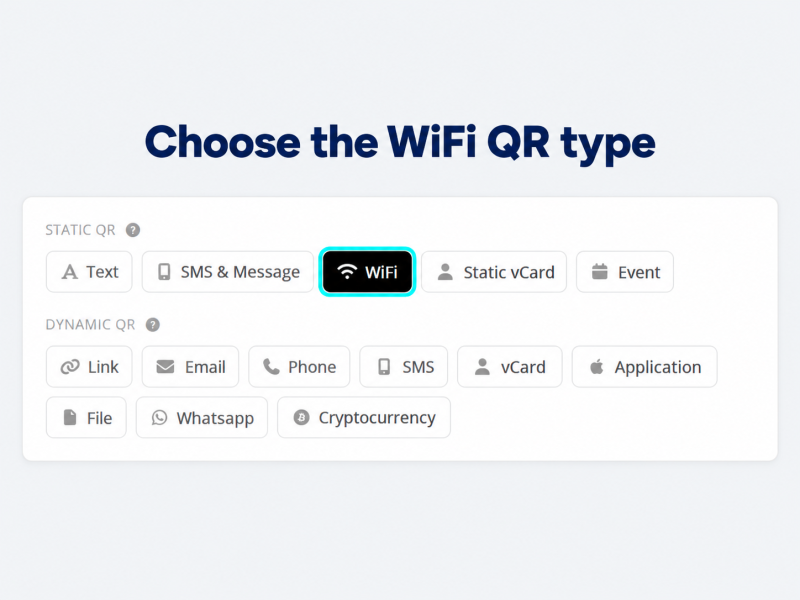 Choose a WiFi QR type-2