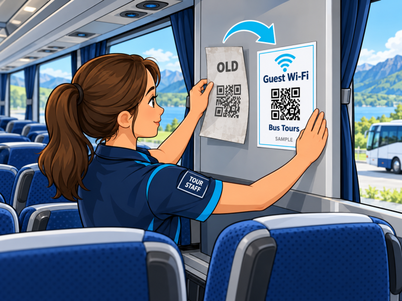 Replacing the bus’s guest Wi‑Fi sign-5