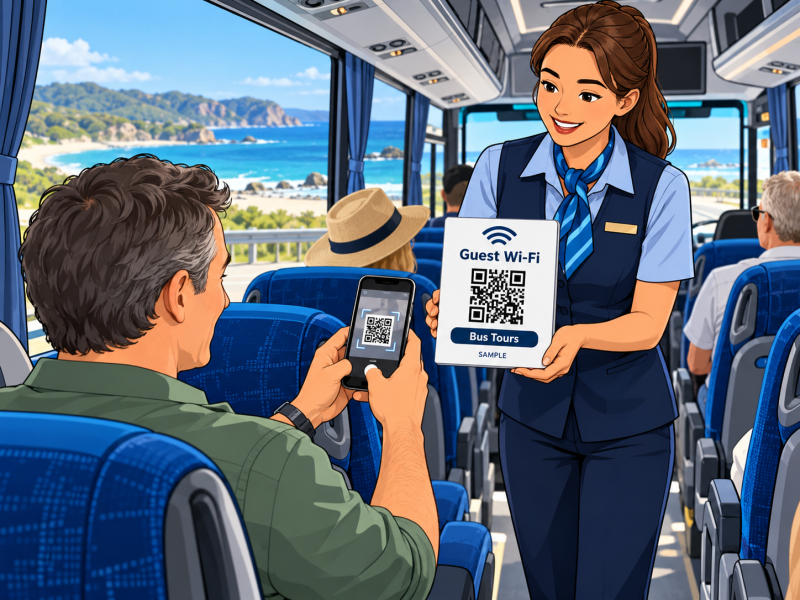 Tourist scans guest Wi-Fi on coach-3