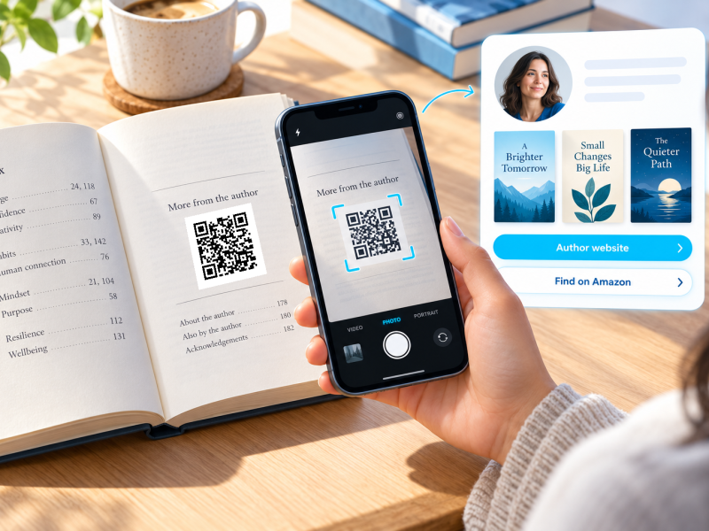 Scan the QR code inside a book to discover more from the author